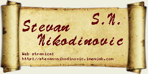 Stevan Nikodinović vizit kartica